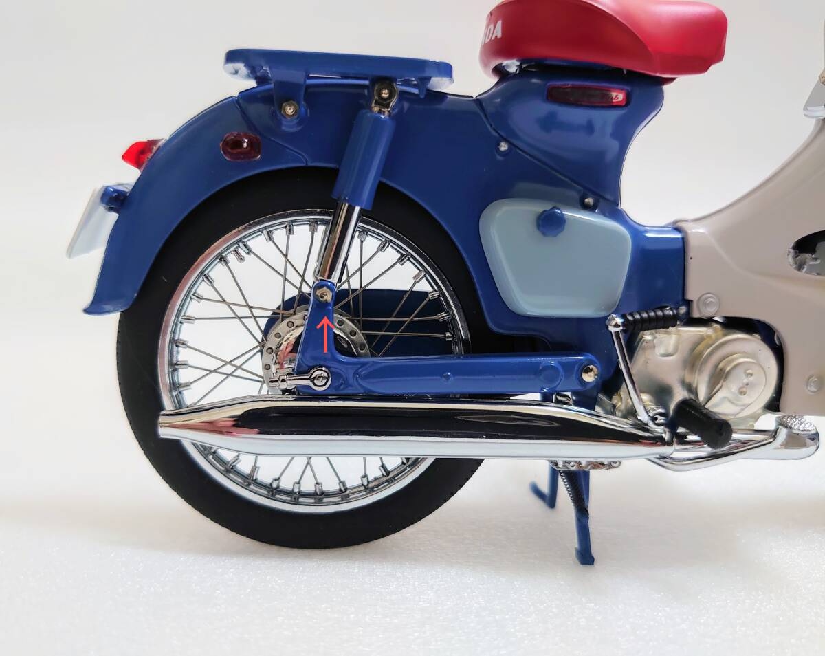1円～スタート！　EBBRO【ホンダ　スーパーカブ　1958】　1/10　HONDA SUPER CUB DIE-CAST MODEL　バイク　模型