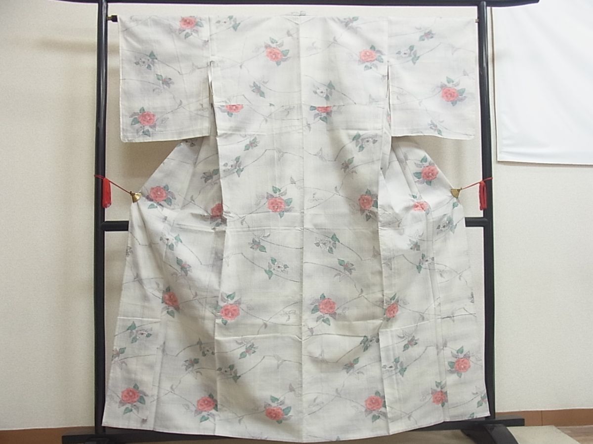  кимоно ...2* не использовался товар маленький тысяч . эпонж подлинный подлинный хлопок тканый одиночный . ветка цветок документ доказательство бумага имеется натуральный шелк *r196