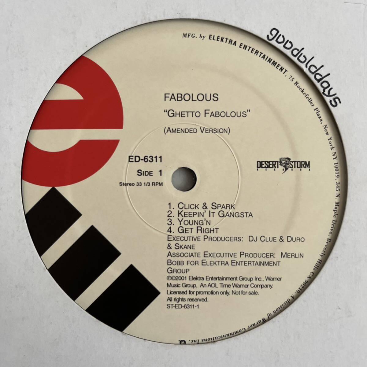 Fabolous - Ghetto Fabolous (プロモ) (Promo) (US 2LP)_画像2