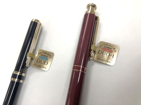 未使用/長期保管品 ZEBRA SHARBO DUO/DUO＋1 2本セット シャープ/ボールペン 黒 赤 ロータリー ゼブラ シャーボ 定価総額13,000円 ⑤の画像2