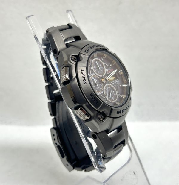 稼動品 CASIO G-SHOCK MRG-7100BJ 箱/コマ付 パープル デジタル 電波ソーラー メンズ 腕時計 クロノ カシオ ブランド ウォッチ 191125の画像4