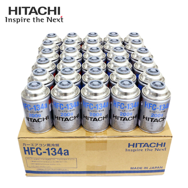 ■特価■日立製 HFC-134a カーエアコン エアコンガス 200g缶 30本ケース クーラーガス エアガン ガスガン R134a フロンガス 業販の画像1