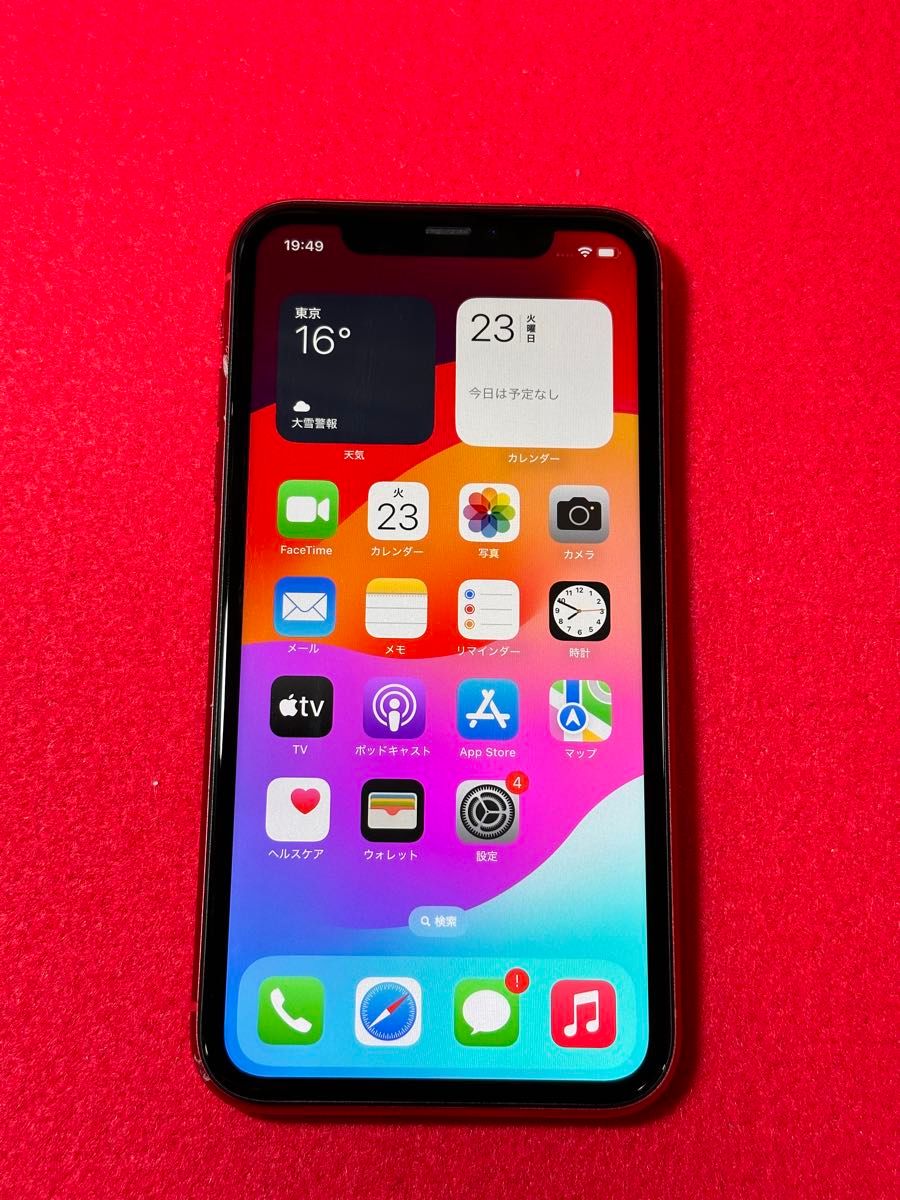 【7899】iPhone11RED 128GB simフリー