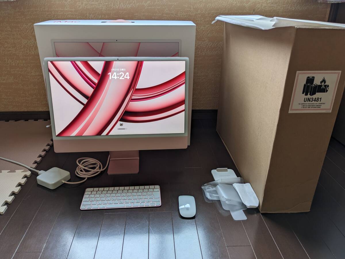  including carriage )Apple iMac M1 24 -inch pink ( red )MacOS 14.4.1 memory 16GB storage 2TB SSD operation verification * the first period . settled 