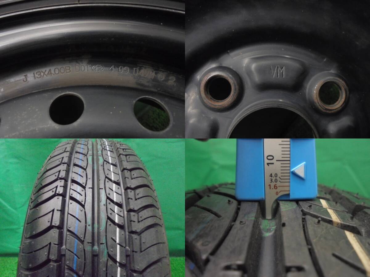 c21◆ダイハツ (スバル) 純正 13×4J 約+40 スチールホイール◆RoTaLLa 155/65R13 73T 中古タイヤ付鉄ホイール1本_画像2