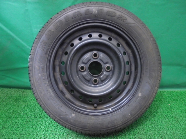 c21◆ダイハツ (スバル) 純正 13×4J 約+40 スチールホイール◆RoTaLLa 155/65R13 73T 中古タイヤ付鉄ホイール1本_画像1