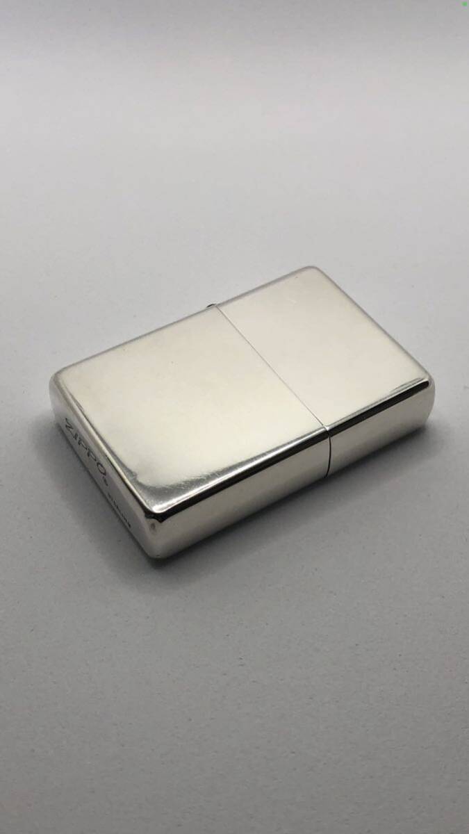 ☆ZIPPO☆ STRLING☆スターリングシルバー☆イタリック体☆フラット☆無地☆火花確認済☆フリント新品☆送料込☆１円スタート☆レア☆の画像3