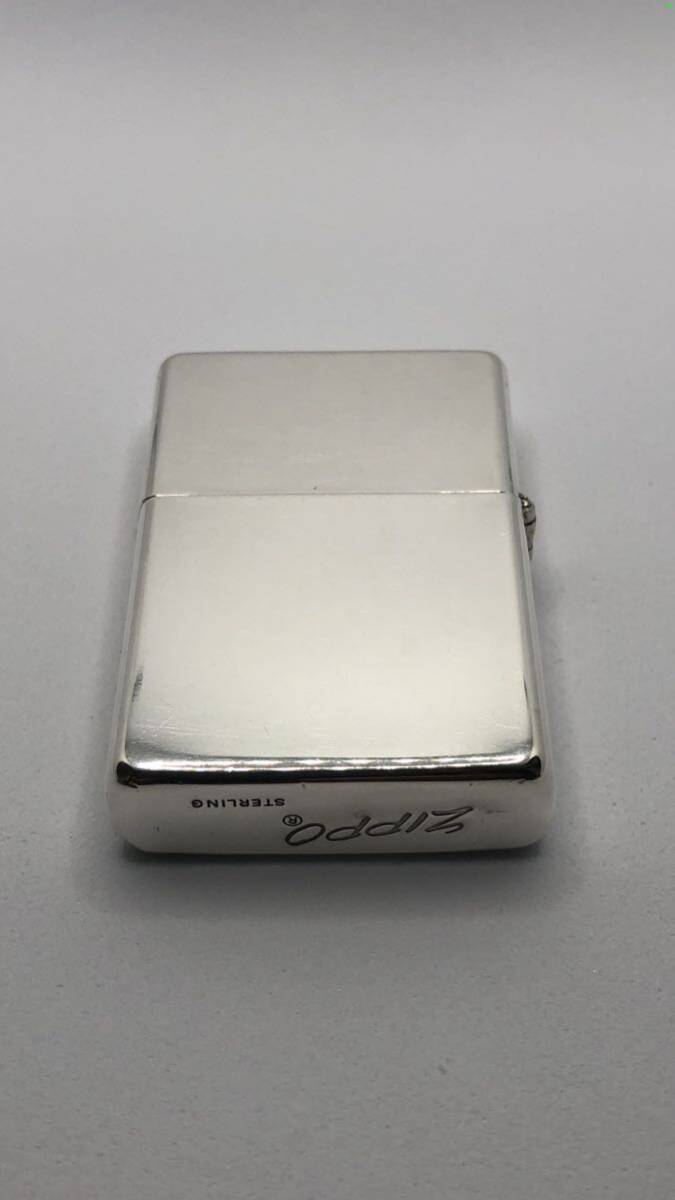 ☆ZIPPO☆ STRLING☆スターリングシルバー☆イタリック体☆フラット☆無地☆火花確認済☆フリント新品☆送料込☆１円スタート☆レア☆の画像2