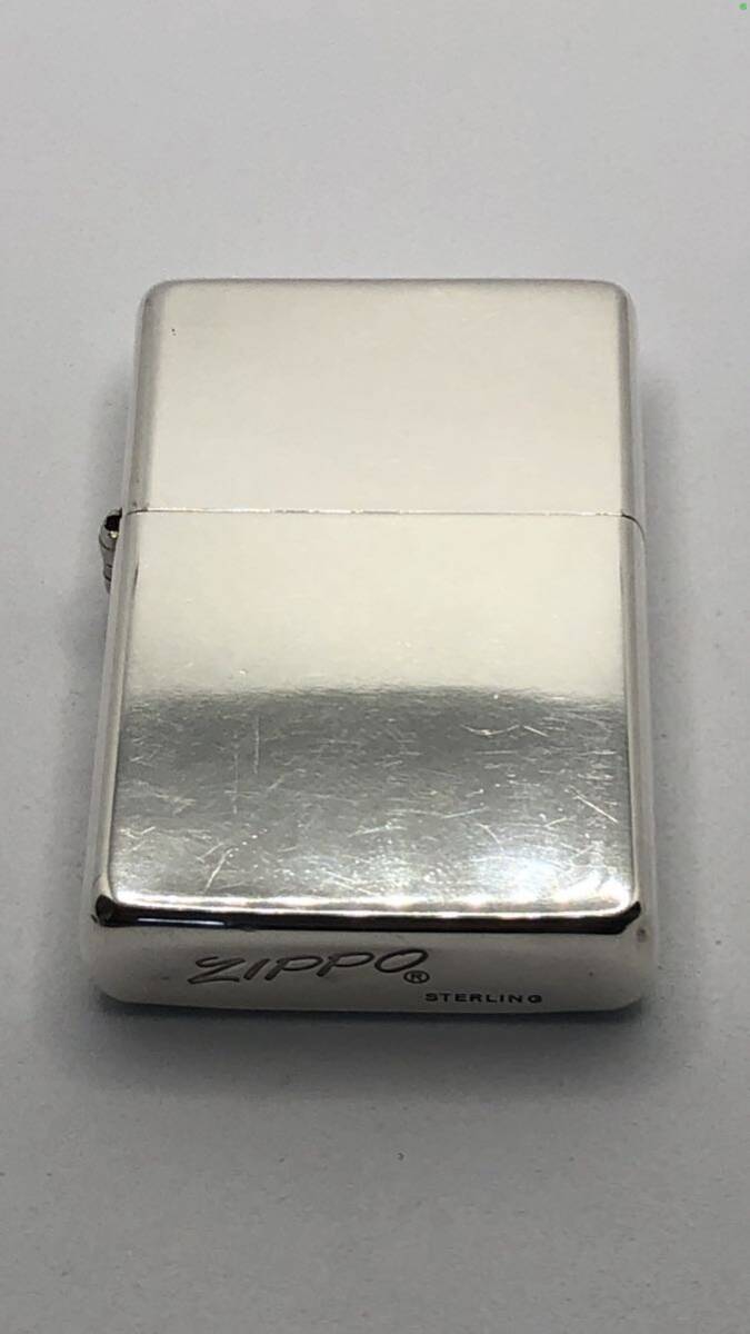 ☆ZIPPO☆ STRLING☆スターリングシルバー☆イタリック体☆フラットトップ☆無地☆火花確認済☆フリント新品☆送料込☆即決☆レア☆の画像1