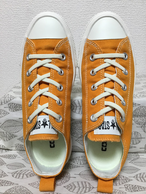 ◆美品 送料込 23.0 コンバース CONVERSE スニーカー 橙 02 0410_画像6