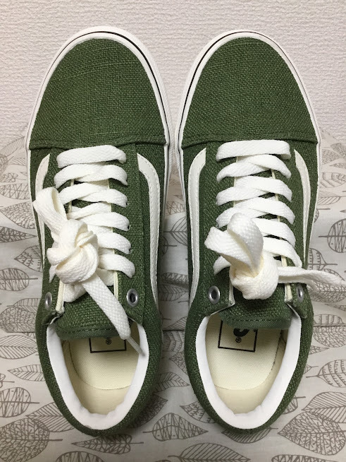 ◆美品 送料込◆23.0 バンズ VANS スニーカー 緑 02◆0420_画像6