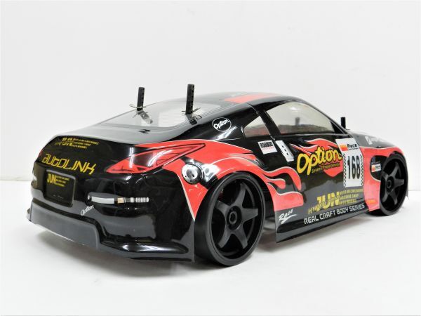  super-discount * has painted final product * full set . Japan nationwide free shipping * turbo with function 2.4GHz 1/10 drift radio controlled car Fairlady Z type black red 