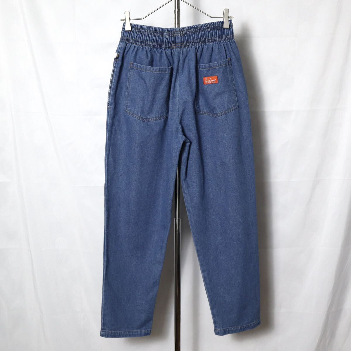 シェフパンツ Chef Pants Denim Light Blue クックマン デニム 無地 ユニセックス ブルー インディゴ_画像3