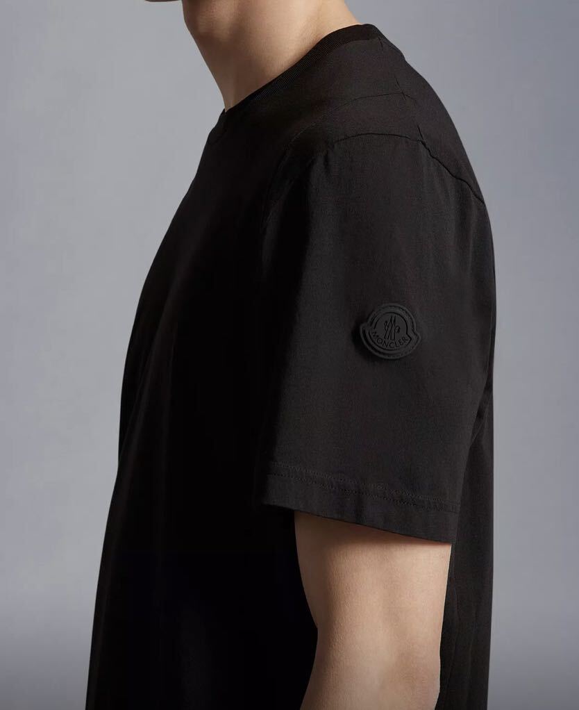 ラスト サイズXL Moncler リフレクションロゴ Tシャツ blackの画像3