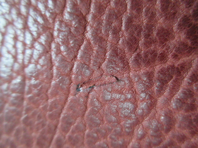 エレファントレザー  象革  臙脂色 ハンドバッグの画像4