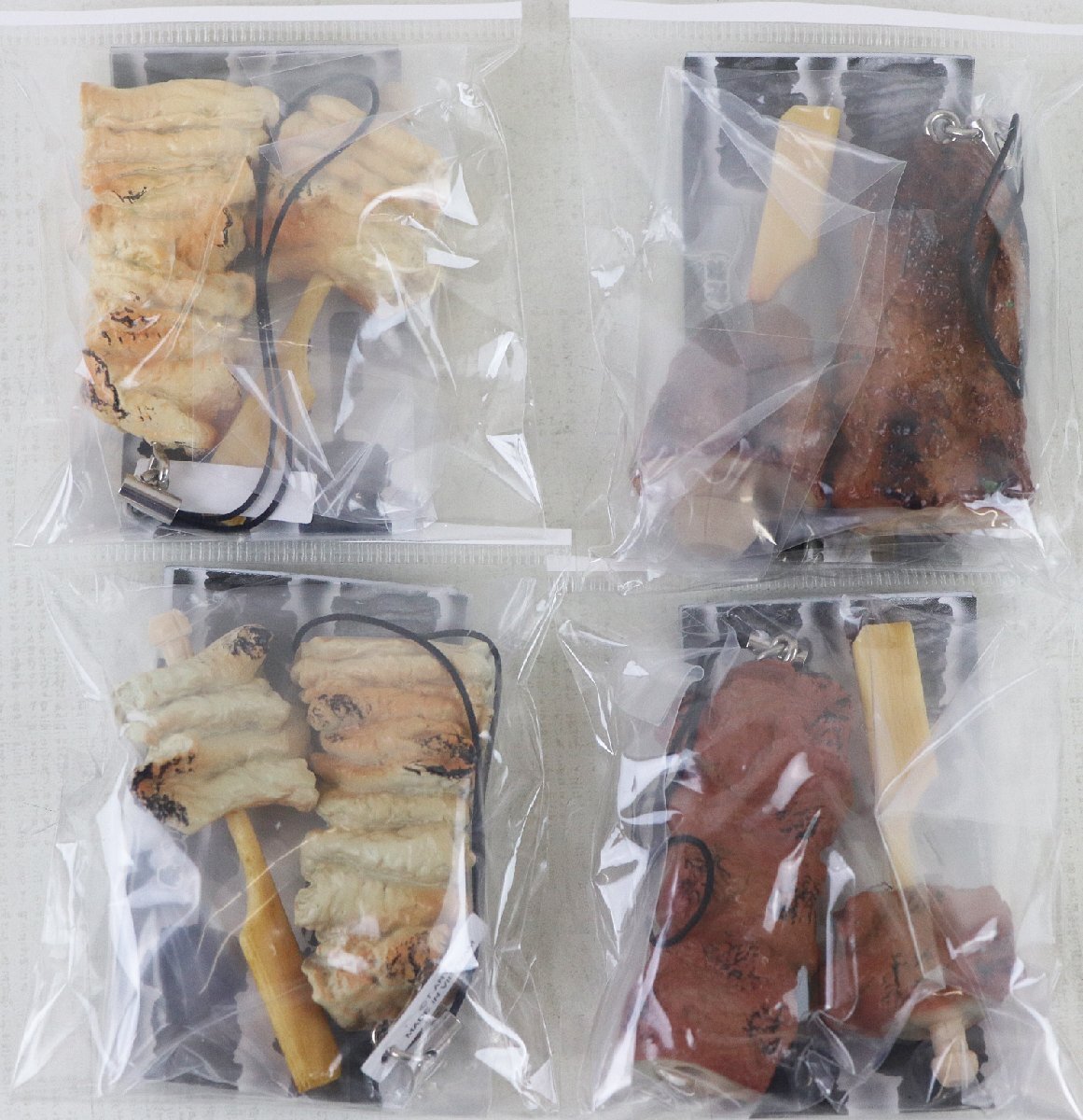 P◇中古品◇ストラップ 4点セット 行列のできる老舗の味 やきとん編 TAKARATOMY/タカラトミー Food collection 食品サンプルシリーズの画像1