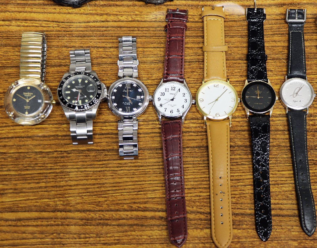 S◇ジャンク品◇腕時計/懐中時計 22点 まとめてセット Q&Q/FOSSIL/ELLE/PIAA/SEIKO/Baby-G/agnis b/bonbon 他 ※動作・詳細未確認の画像5