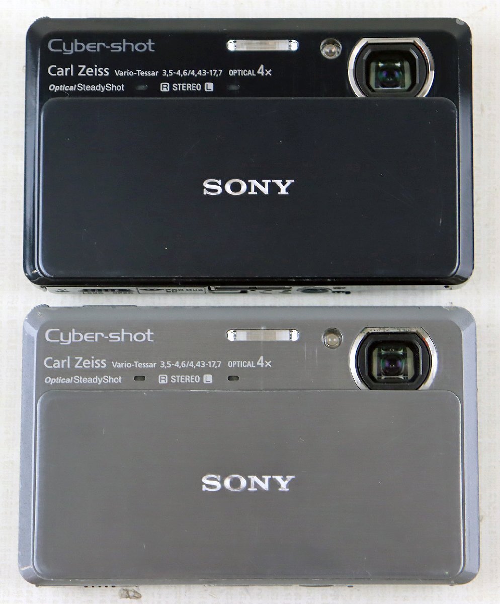 P★ジャンク品★『デジタルスチルカメラ DSC-TX7 ダークブルー/シルバー 2台セット』 SONY/ソニー 発売:2010年 バッテリー1個のみ付属の画像2