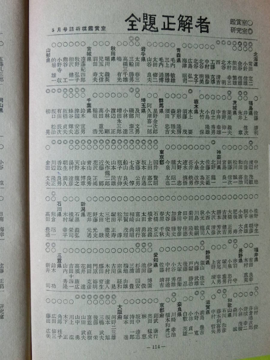 近代将棋 1969/ 7月号 有吉道夫,竹内和夫,交楽龍禅,関アマ,内藤國雄,松田茂行,中原誠,塚田正夫,倉島竹二郎,有吉道夫,金子金五郎,原田泰夫_５月号全題正解者