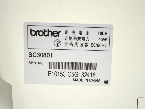 KM555●現状品●brother ブラザー SC30801 コンピューターミシン フットコントローラー付き 通電確認のみの画像8