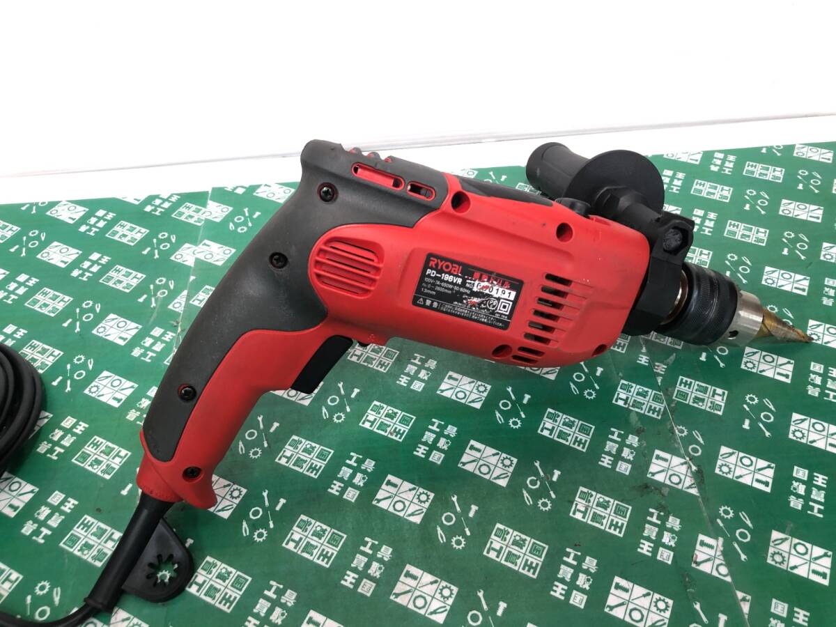 中古品 ★リョービ(RYOBI) 振動ドリル PD-196VR 645901A DIY 木工 鉄工 コンクリート 穴あけ ITG0XQ0CCNCC_画像6