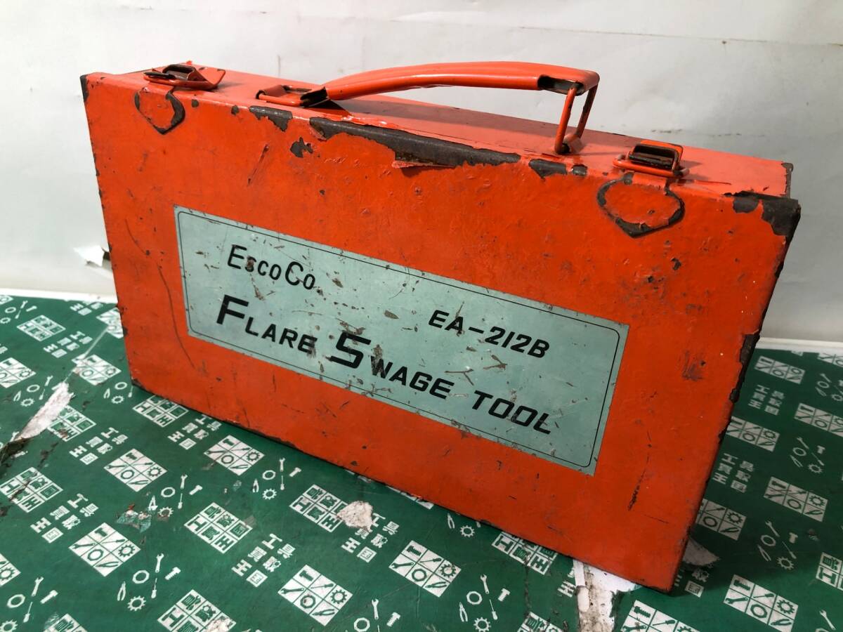 中古品 ハンドツール ESCO エスコ フレアー セージング ツール EA-212B 配管工事 銅パイプ ラッパ状 フレア ITHH70EII0TGの画像9