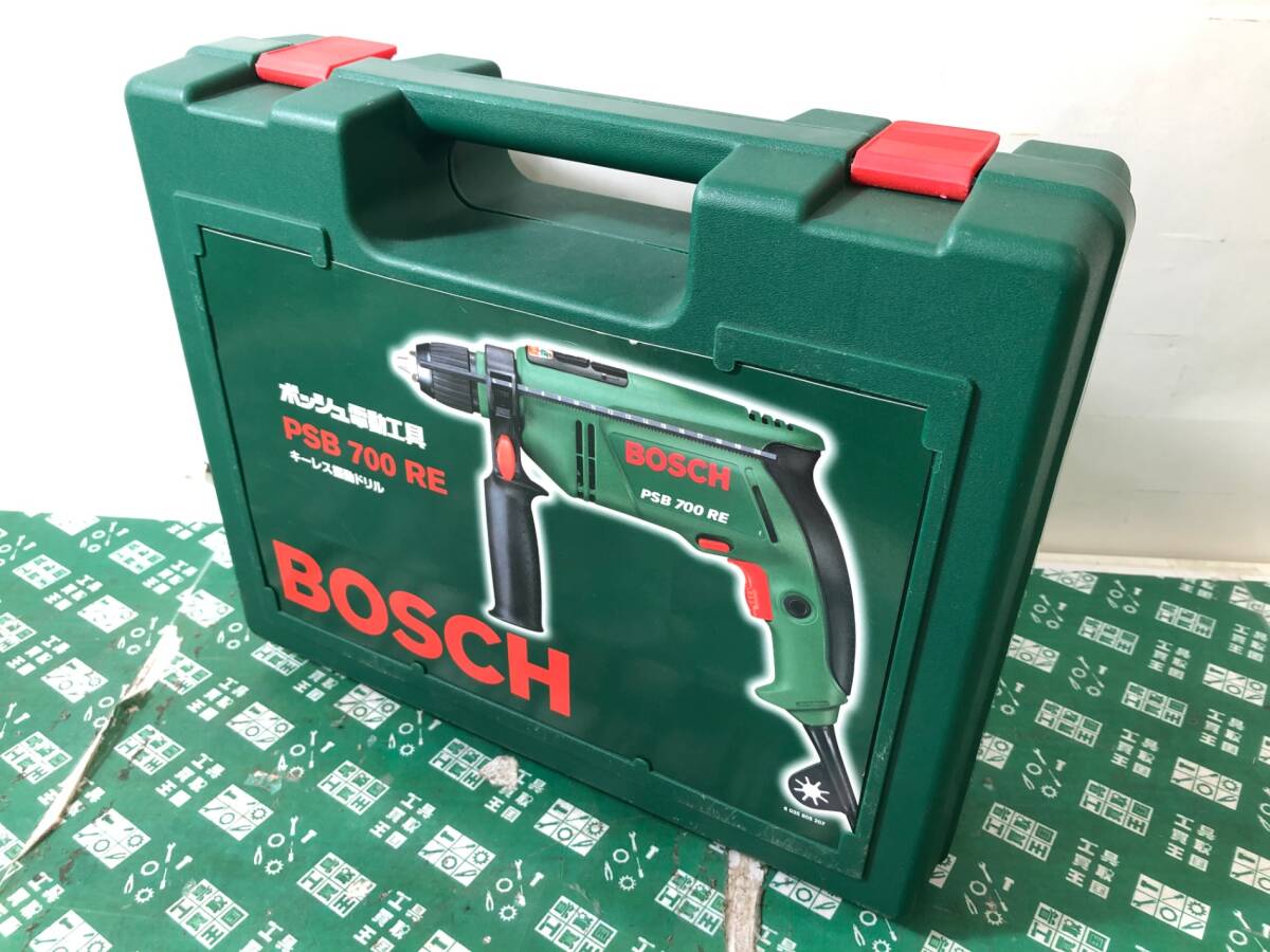 中古品 電動工具 BOSCH 振動ドリル PSB700RE 掘削 削岩ハツリ 土木工事 ITYVU4AV7KGEの画像10