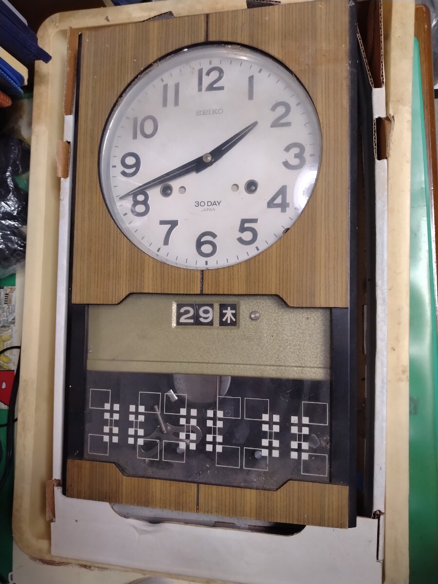 昭和レトロ SEIKO 振り子時計 アンティーク セイコー ゼンマイ式の画像1