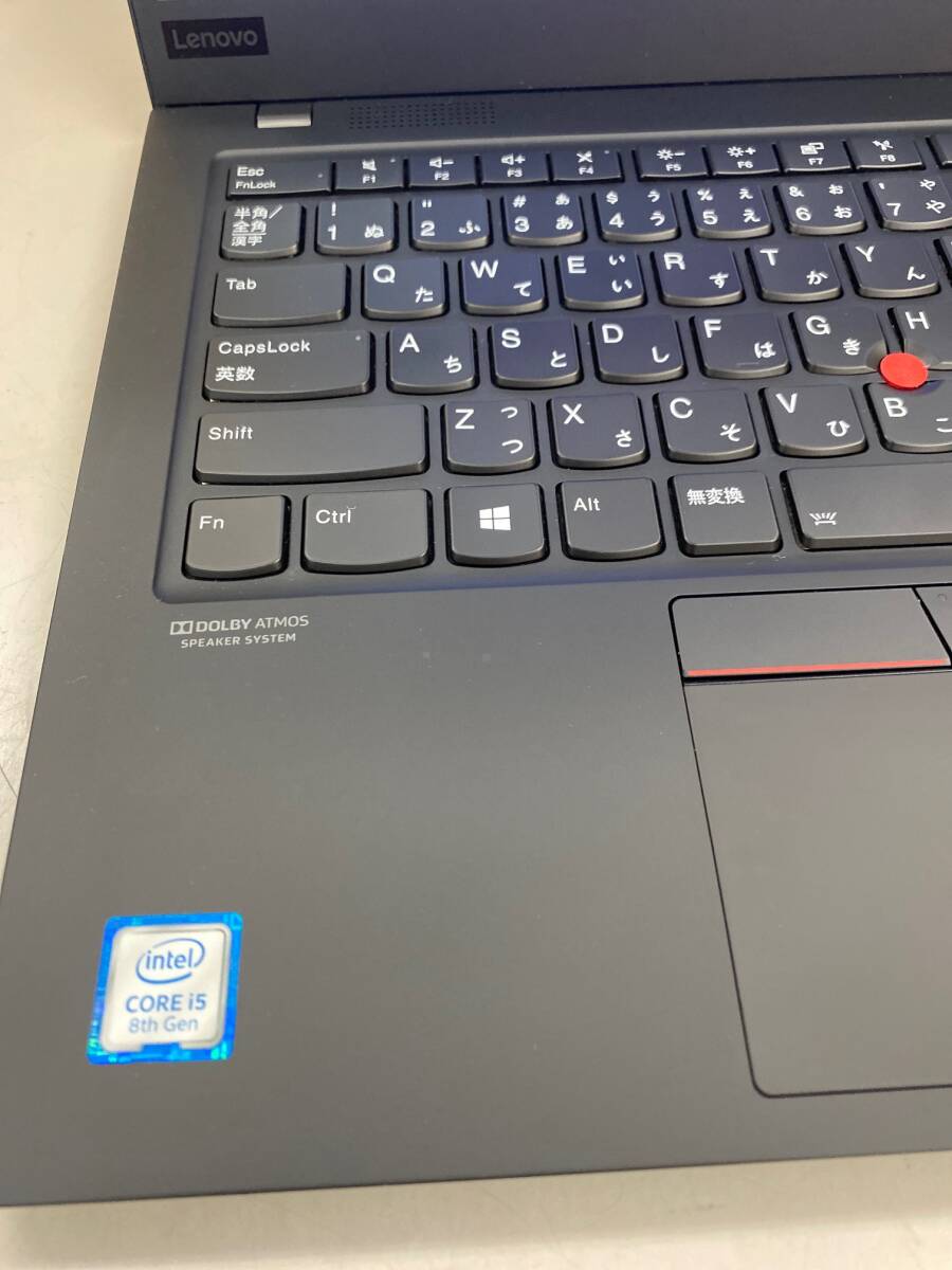 1円スタート Lenovoノートパソコン ThinkPad X1Carbon ８世代 DOLBY ATMOS対応 １台 ボタン欠品の画像2