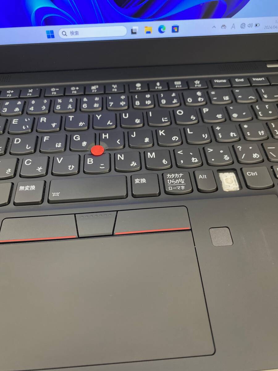 1円スタート Lenovoノートパソコン ThinkPad X1Carbon ８世代 DOLBY ATMOS対応 １台 ボタン欠品の画像3