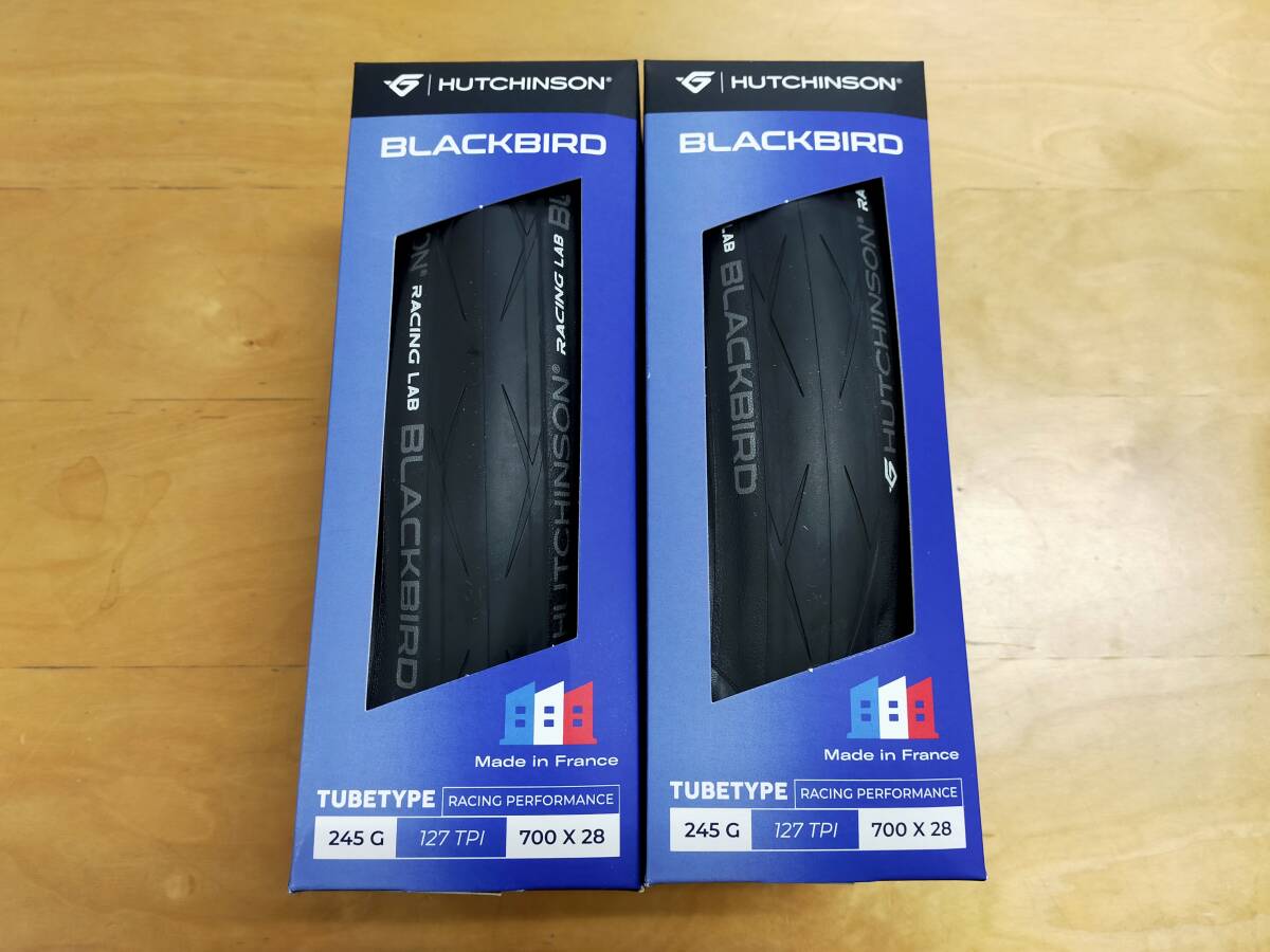 2本セット BLACKBIRD TT 28C　ブラック　クリンチャー／チューブタイプ　ブラックバード　HUTCHINSON　ハッチンソン ユッチンソン