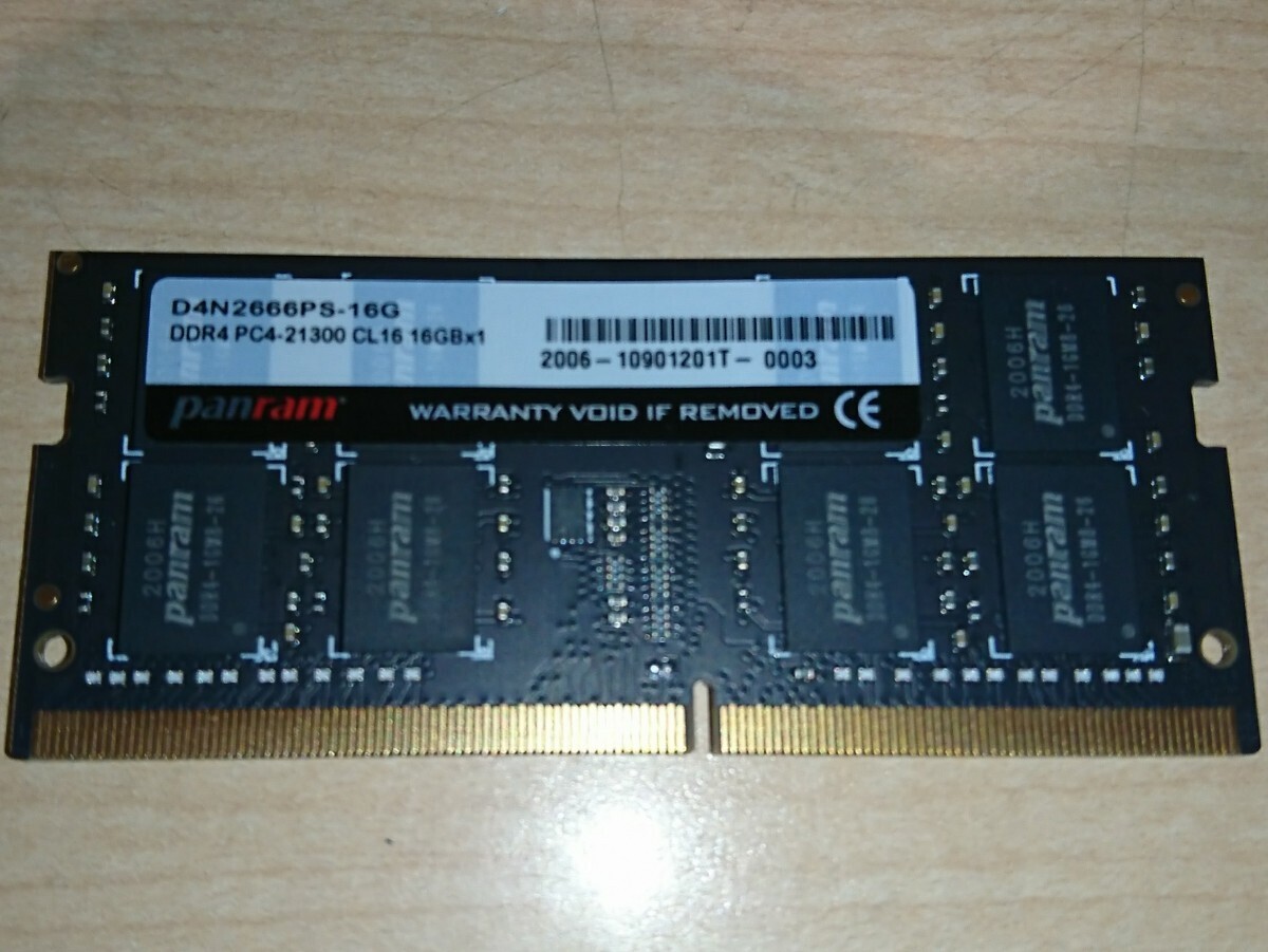 memtest OK*panram SO-DIMM DDR4-2666 16GB (O12412)