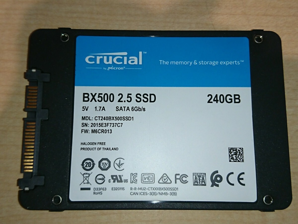 Crucial SATA SSD BX500 240GB (O11725)_画像2