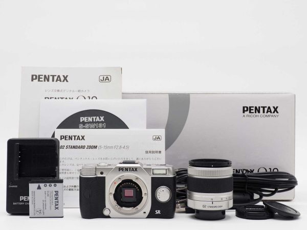 ペンタックス Pentax Q10 Silver 12.4MP Digital Camera 02 Lens 元箱[新品同様] #Z1114の画像1