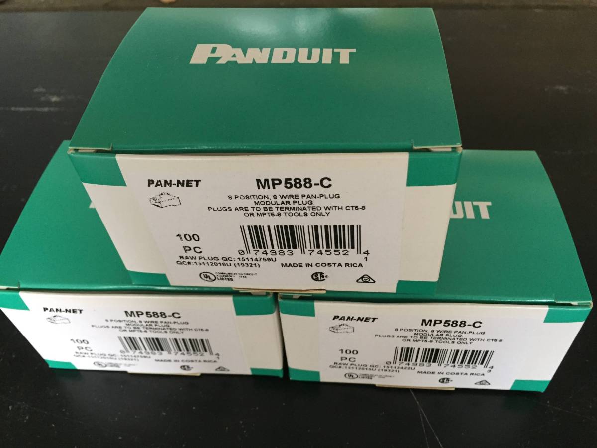 ★PANDUIT(MP588-C)RJ45プラグ★ 3箱セット(送料無料) の画像1