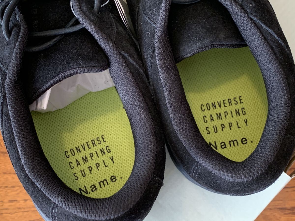 【新品未使用】CONVERSE CAMPING SUPPLY Name. 29cm 黒 スウェードの画像3