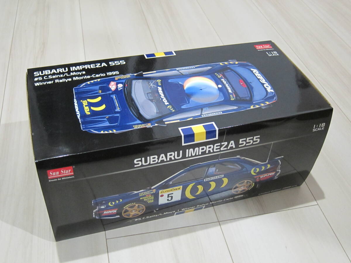 サンスター 1/18 スバル インプレッサ 555 プロドライブ サインツ WRC 1995 モンテカルロ SUBARU IMPREZA PRODRIVE STi Sun Star C.Sainz_画像1