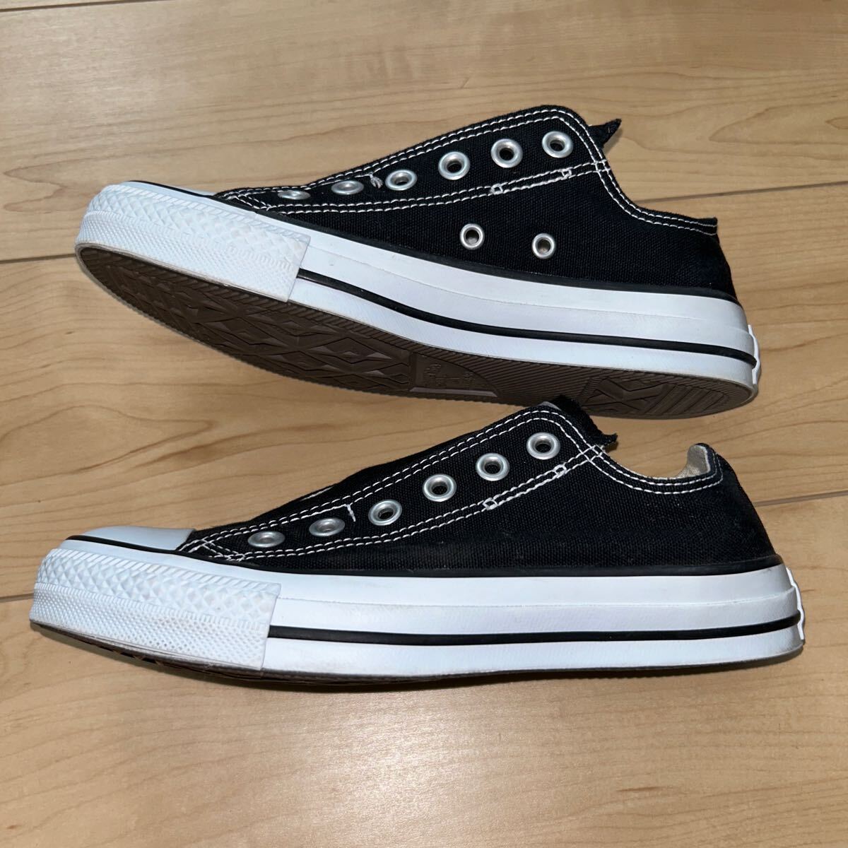  CONVERSE ALL STAR コンバース オールスター 紐なし スリッポン ブラック サイズ23.5_画像3