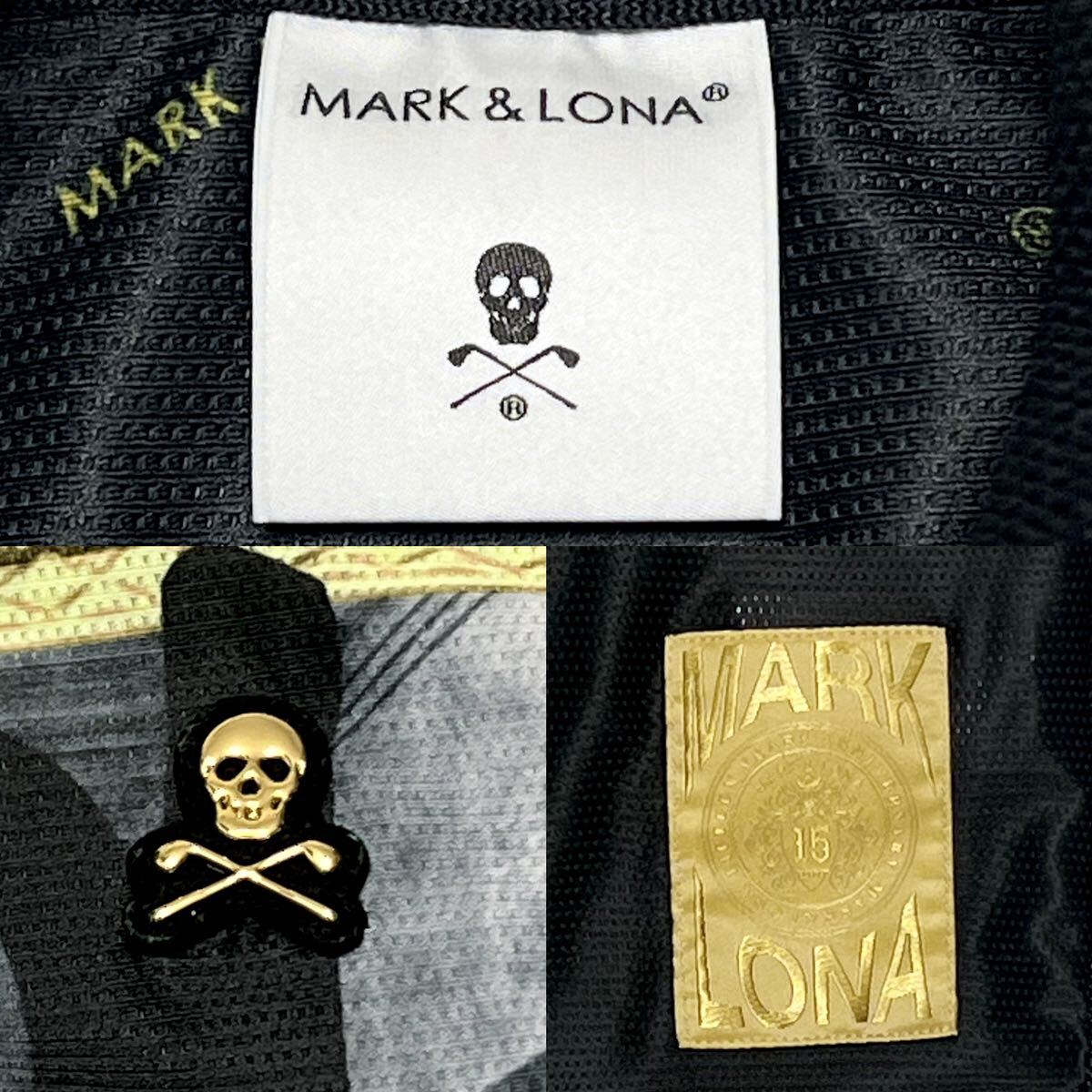  beautiful beauty goods *XL size!! Mark and rona[ super ultra rare . excellent article ]MARK&LONA last. .. picture print polo-shirt Golf wear black * men's 