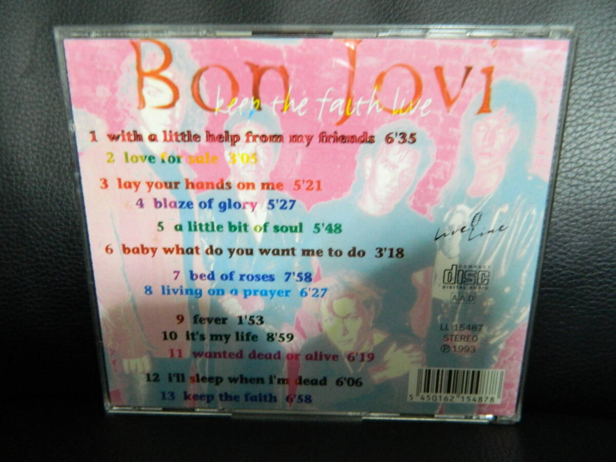 (7)　 BON JOVI　　/　 Keep The Faith　live　　　 輸入盤　 　 ジャケ、経年の汚れあり_画像3