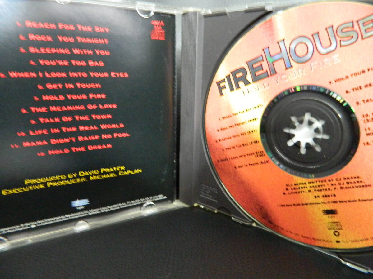(4)  FIREHOUSE  /  HOLD YOUR FIRE  輸入盤   ジャケ日焼け跡あり、経年の汚れあり  ※発送は4/17からです。の画像2