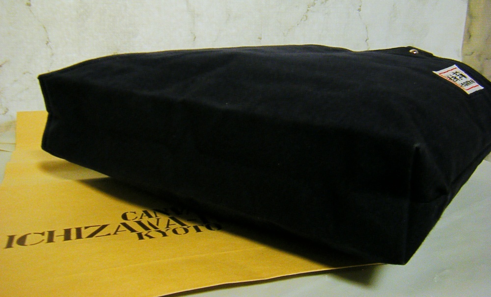 帆布/新品〇一澤帆布 多目的バッグ 25.5×32(上部)×6 リアポケット ネイビーの画像8