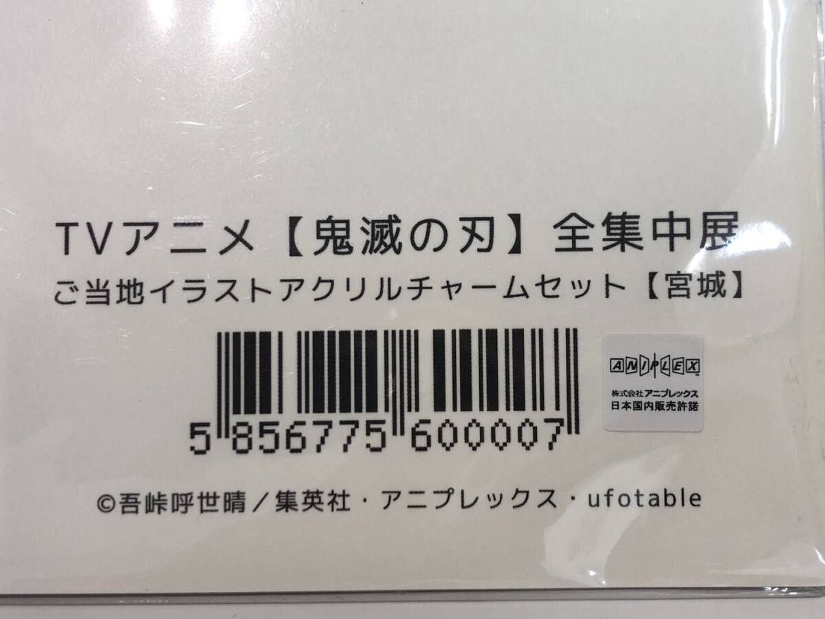 【F779】未開封 鬼滅の刃 全集中展 ご当地イラストアクリルチャームセット 宮城 竈門禰豆子 嘴平伊之助 煉獄杏寿郎 時透無一郎 鬼舞辻無惨の画像9