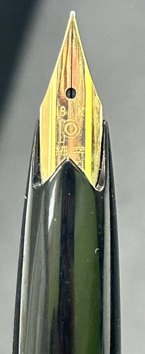 【D2845SS】PLATINUM プラチナ 万年筆 18K 細字 ゴールドカラー ブラック 筆記具 ペン コレクションの画像2