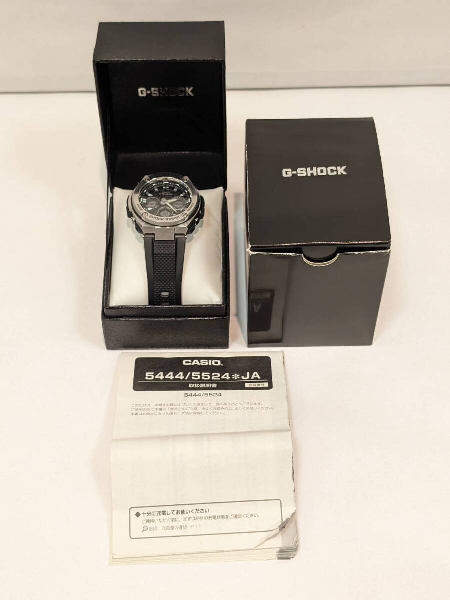 【B14138AK】美品 CASIO カシオ G-SHOCK ジーショック G-STEEL GST-W310-1AJF 電波ソーラー 箱 説明書 稼働品 メンズ 腕時計の画像3
