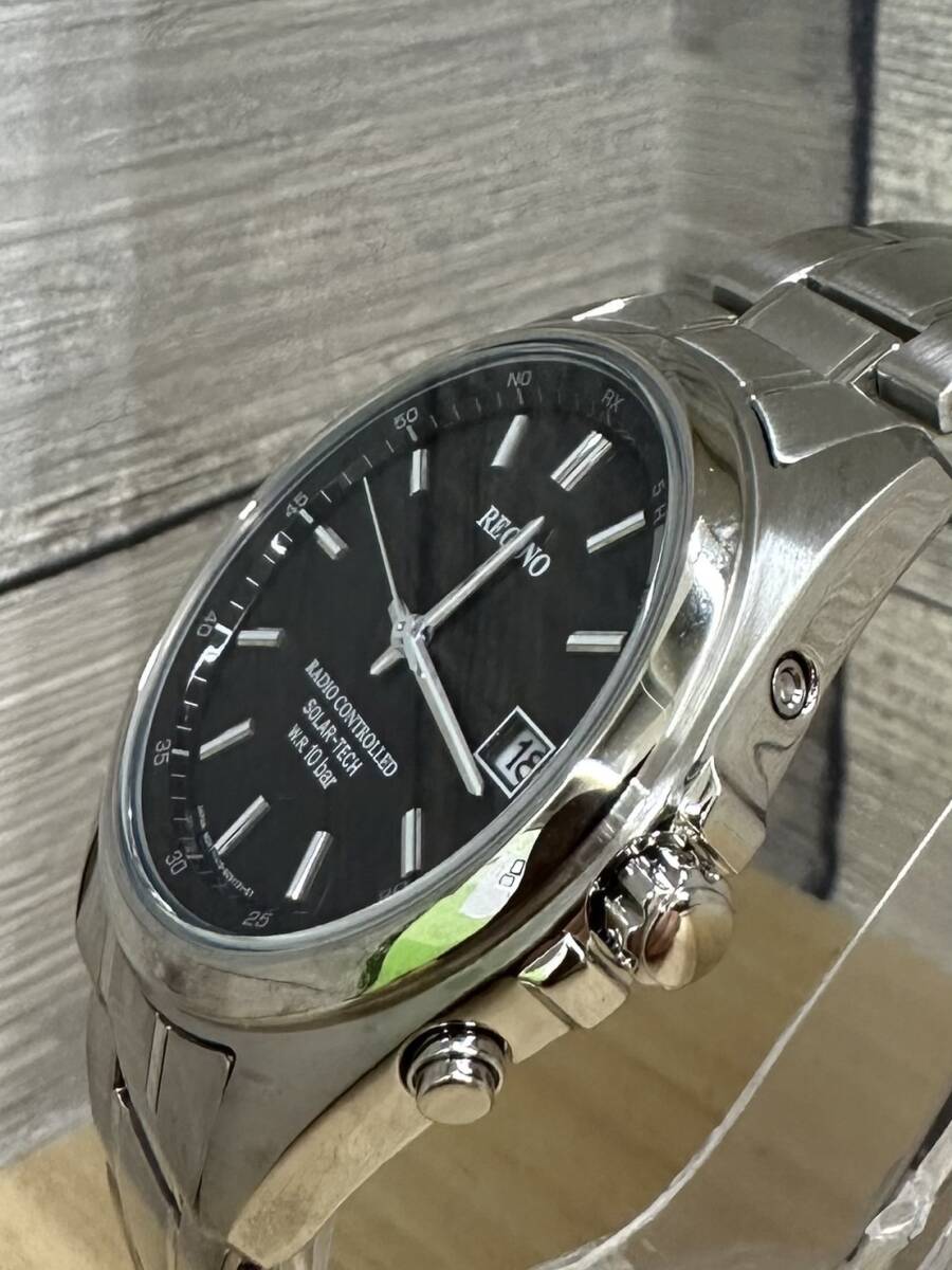 【E1847AM】美品 CITIZEN シチズン REGUNO レグノ ソーラー電波 腕時計 H415-S057515 動作品 メンズ 時計の画像4