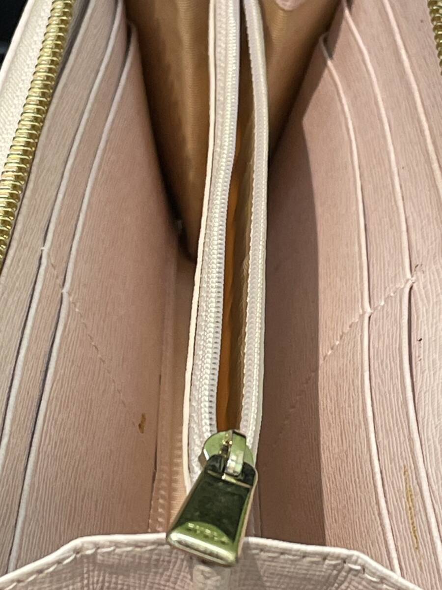 [F854CK]FURLA Furla long wallet L character fastener leather long wallet regular price 2.6 ten thousand pink . inserting change purse . box attaching storage sack attaching 