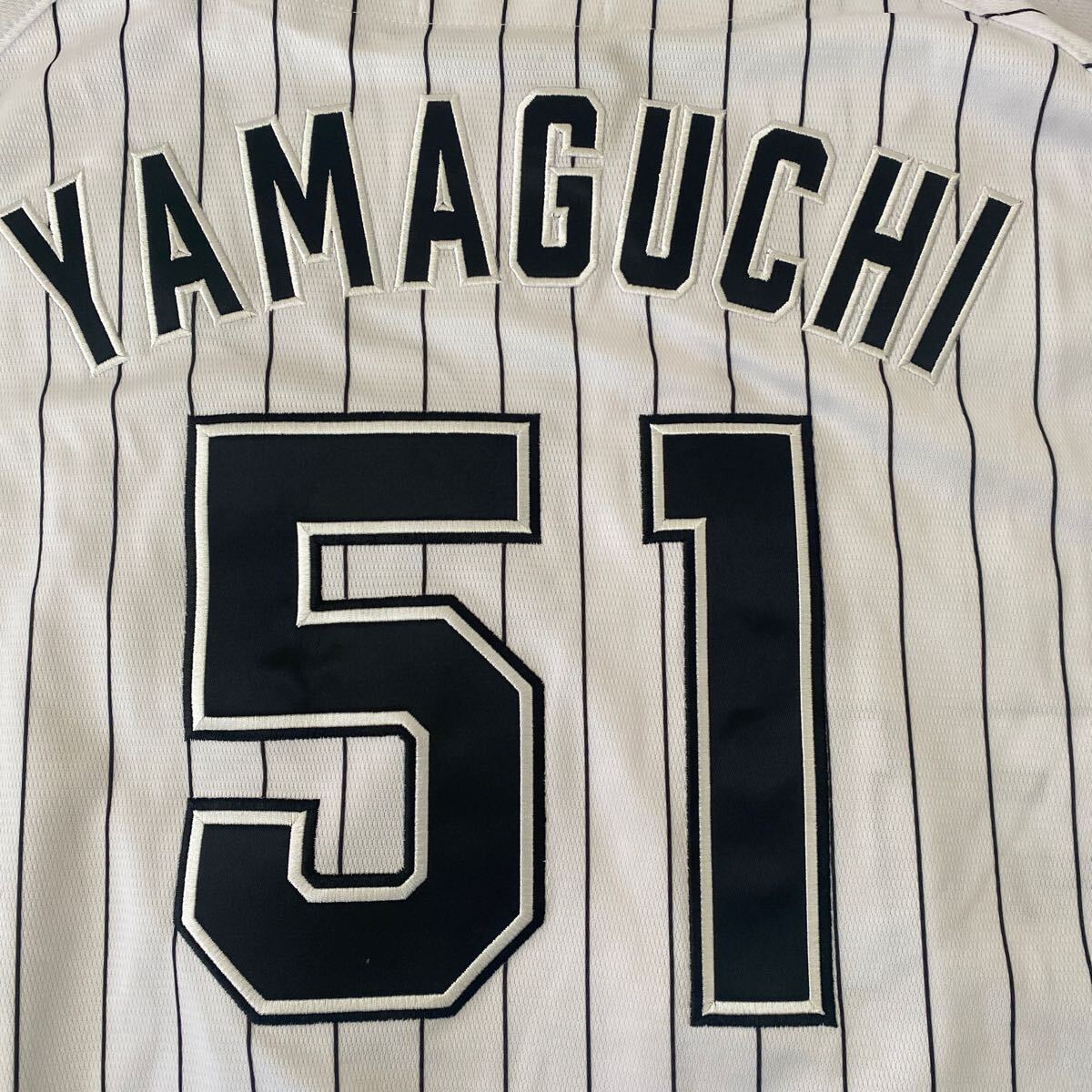 プロ野球 千葉ロッテマリーンズ 山口航輝 51 ホーム ユニフォーム サイズO 2023年モデル_画像6