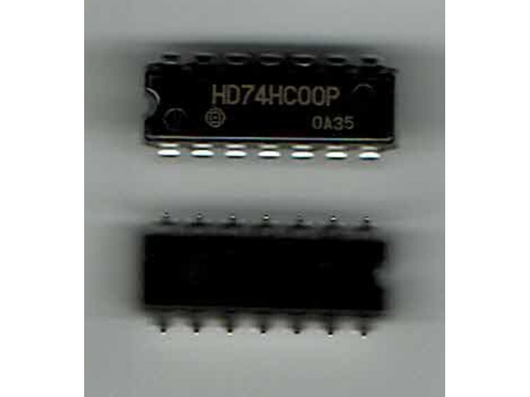 【未使用品】日立製_IC_HD74HC00P 2入力NAND 3個セット/長期自宅保管品/複数個ご用意可の画像1