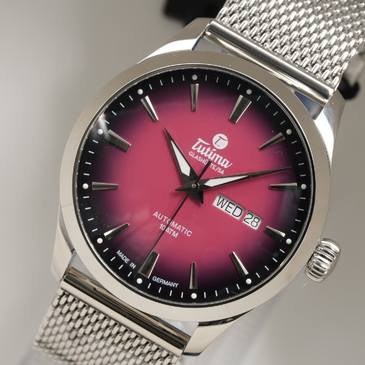 チュチマ TUTIMA 腕時計 フリーガー スカイ Flieger Sky 6105-26 赤文字盤 メンズ 自動巻 未使用品 [質イコー]_画像1